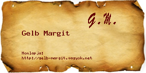 Gelb Margit névjegykártya
